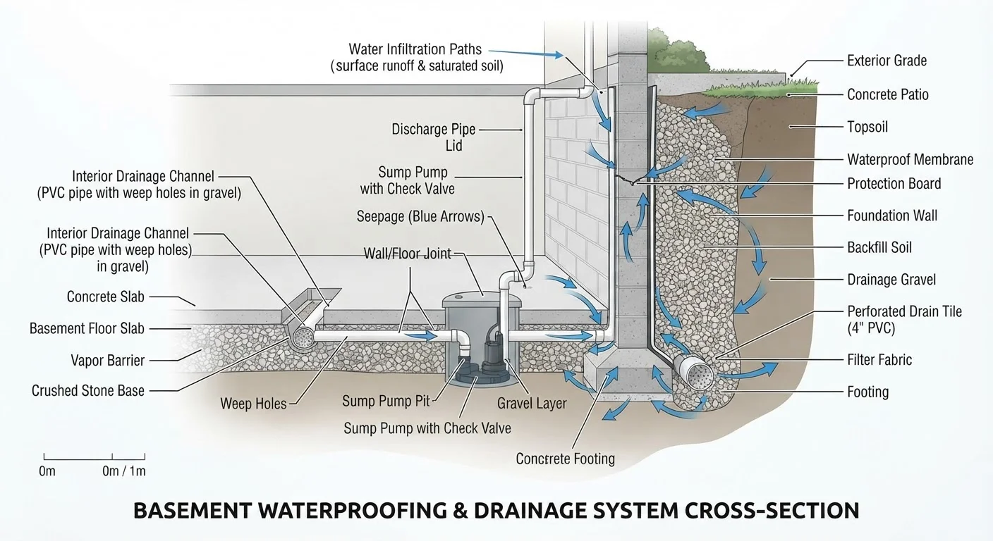Basement Waterproofing From the Inside Out