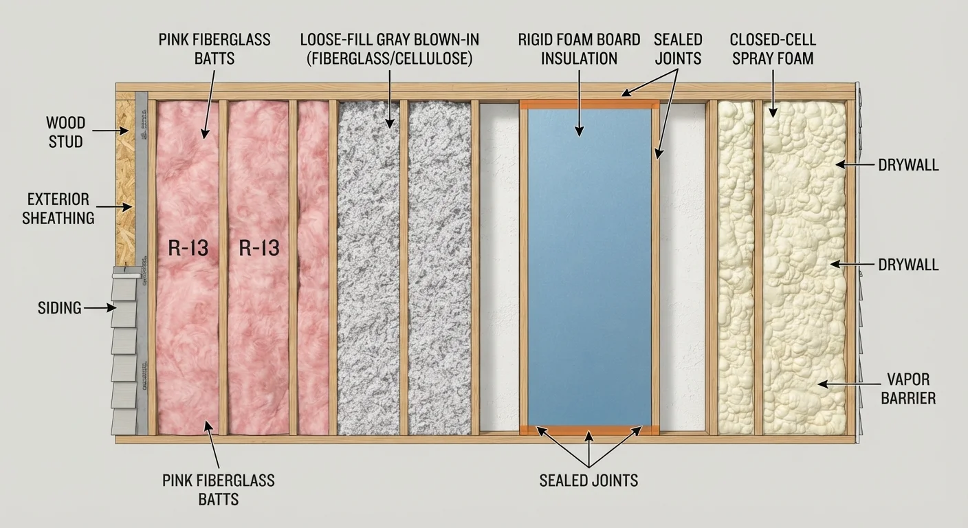 Insulation Types Decoded: Batts, Blown-In, Rigid, and Spray Foam